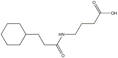 4-(3-cyclohexylpropanamido)butanoic acid 结构式