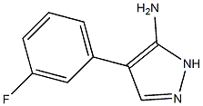 4-(3-fluorophenyl)-1H-pyrazol-5-amine 结构式