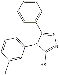 4-(3-iodophenyl)-5-phenyl-4H-1,2,4-triazole-3-thiol 结构式