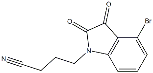 4-(4-bromo-2,3-dioxo-2,3-dihydro-1H-indol-1-yl)butanenitrile 结构式