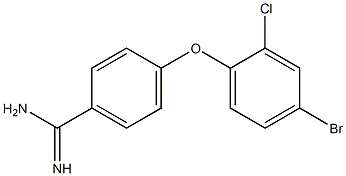 4-(4-bromo-2-chlorophenoxy)benzene-1-carboximidamide 结构式