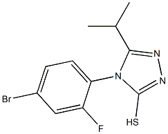 4-(4-bromo-2-fluorophenyl)-5-(propan-2-yl)-4H-1,2,4-triazole-3-thiol 结构式