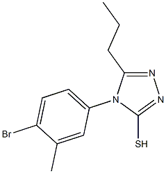 4-(4-bromo-3-methylphenyl)-5-propyl-4H-1,2,4-triazole-3-thiol 结构式