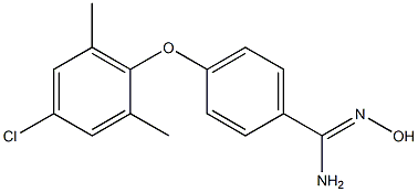 4-(4-chloro-2,6-dimethylphenoxy)-N'-hydroxybenzene-1-carboximidamide 结构式