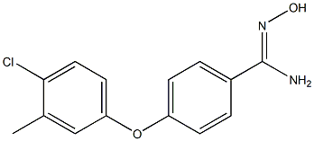4-(4-chloro-3-methylphenoxy)-N'-hydroxybenzene-1-carboximidamide 结构式
