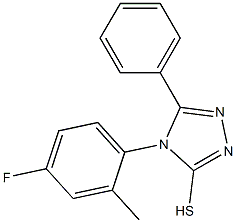 4-(4-fluoro-2-methylphenyl)-5-phenyl-4H-1,2,4-triazole-3-thiol 结构式