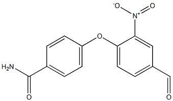 4-(4-formyl-2-nitrophenoxy)benzamide 结构式