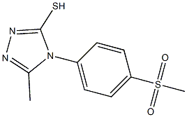 4-(4-methanesulfonylphenyl)-5-methyl-4H-1,2,4-triazole-3-thiol 结构式