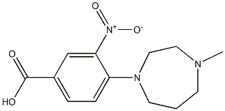 4-(4-methyl-1,4-diazepan-1-yl)-3-nitrobenzoic acid 结构式