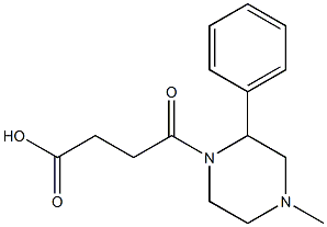 4-(4-methyl-2-phenylpiperazin-1-yl)-4-oxobutanoic acid 结构式