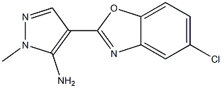 4-(5-chloro-1,3-benzoxazol-2-yl)-1-methyl-1H-pyrazol-5-amine 结构式