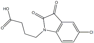 4-(5-chloro-2,3-dioxo-2,3-dihydro-1H-indol-1-yl)butanoic acid 结构式