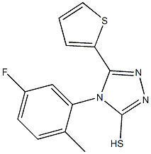 4-(5-fluoro-2-methylphenyl)-5-(thiophen-2-yl)-4H-1,2,4-triazole-3-thiol 结构式