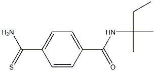 4-(aminocarbonothioyl)-N-(1,1-dimethylpropyl)benzamide 结构式