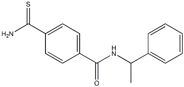 4-(aminocarbonothioyl)-N-(1-phenylethyl)benzamide 结构式