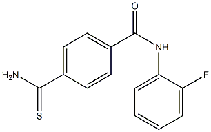 4-(aminocarbonothioyl)-N-(2-fluorophenyl)benzamide 结构式