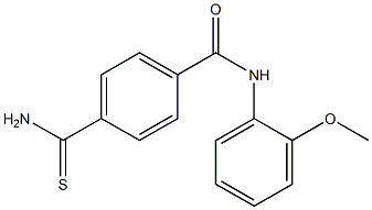 4-(aminocarbonothioyl)-N-(2-methoxyphenyl)benzamide 结构式