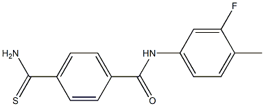 4-(aminocarbonothioyl)-N-(3-fluoro-4-methylphenyl)benzamide 结构式