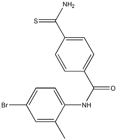 4-(aminocarbonothioyl)-N-(4-bromo-2-methylphenyl)benzamide 结构式