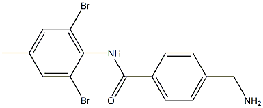 4-(aminomethyl)-N-(2,6-dibromo-4-methylphenyl)benzamide 结构式