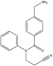 4-(aminomethyl)-N-(2-cyanoethyl)-N-phenylbenzamide 结构式