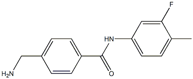 4-(aminomethyl)-N-(3-fluoro-4-methylphenyl)benzamide 结构式