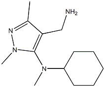 4-(aminomethyl)-N-cyclohexyl-N,1,3-trimethyl-1H-pyrazol-5-amine 结构式