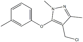 4-(chloromethyl)-1,3-dimethyl-5-(3-methylphenoxy)-1H-pyrazole 结构式
