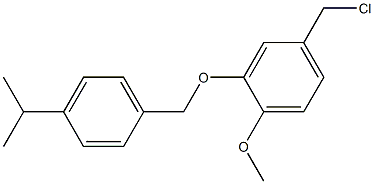 4-(chloromethyl)-1-methoxy-2-{[4-(propan-2-yl)phenyl]methoxy}benzene 结构式