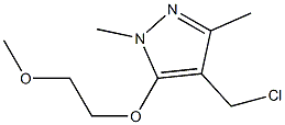 4-(chloromethyl)-5-(2-methoxyethoxy)-1,3-dimethyl-1H-pyrazole 结构式