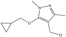 4-(chloromethyl)-5-(cyclopropylmethoxy)-1,3-dimethyl-1H-pyrazole 结构式