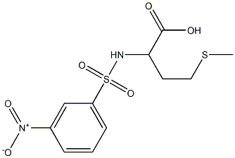 4-(methylsulfanyl)-2-[(3-nitrobenzene)sulfonamido]butanoic acid 结构式