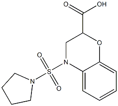 4-(pyrrolidine-1-sulfonyl)-3,4-dihydro-2H-1,4-benzoxazine-2-carboxylic acid 结构式