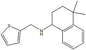 4,4-dimethyl-N-(thiophen-2-ylmethyl)-1,2,3,4-tetrahydronaphthalen-1-amine 结构式