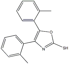 4,5-bis(2-methylphenyl)-1,3-oxazole-2-thiol 结构式