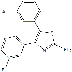 4,5-bis(3-bromophenyl)-1,3-thiazol-2-amine 结构式