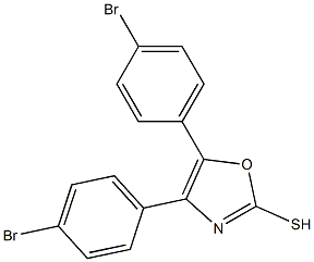 4,5-bis(4-bromophenyl)-1,3-oxazole-2-thiol 结构式