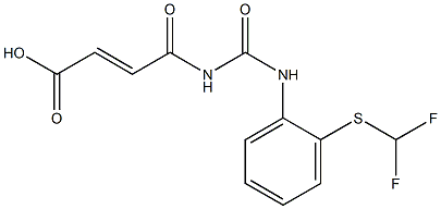 4-[({2-[(difluoromethyl)sulfanyl]phenyl}carbamoyl)amino]-4-oxobut-2-enoic acid 结构式