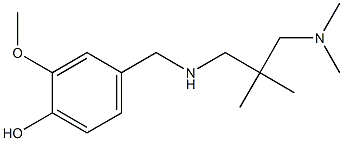 4-[({2-[(dimethylamino)methyl]-2-methylpropyl}amino)methyl]-2-methoxyphenol 结构式