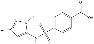 4-[(1,3-dimethyl-1H-pyrazol-5-yl)sulfamoyl]benzoic acid 结构式