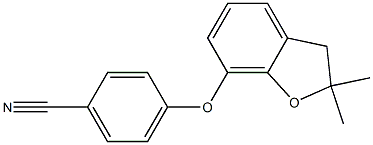4-[(2,2-dimethyl-2,3-dihydro-1-benzofuran-7-yl)oxy]benzonitrile 结构式
