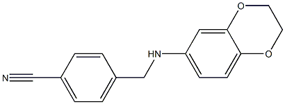 4-[(2,3-dihydro-1,4-benzodioxin-6-ylamino)methyl]benzonitrile 结构式