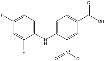 4-[(2,4-difluorophenyl)amino]-3-nitrobenzoic acid 结构式