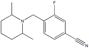 4-[(2,6-dimethylpiperidin-1-yl)methyl]-3-fluorobenzonitrile 结构式