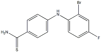 4-[(2-bromo-4-fluorophenyl)amino]benzene-1-carbothioamide 结构式