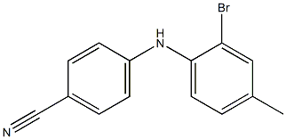 4-[(2-bromo-4-methylphenyl)amino]benzonitrile 结构式