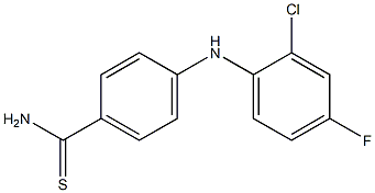 4-[(2-chloro-4-fluorophenyl)amino]benzene-1-carbothioamide 结构式