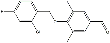 4-[(2-chloro-4-fluorophenyl)methoxy]-3,5-dimethylbenzaldehyde 结构式