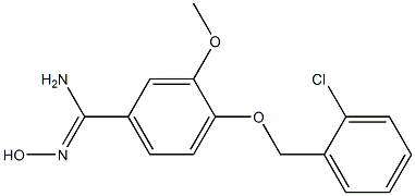 4-[(2-chlorophenyl)methoxy]-N'-hydroxy-3-methoxybenzene-1-carboximidamide 结构式