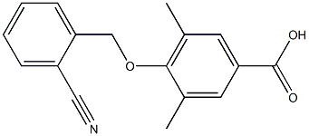 4-[(2-cyanophenyl)methoxy]-3,5-dimethylbenzoic acid 结构式